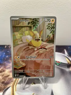 Yamper 099/094 Me02: Phantasmal Flames Full Art Ultra Rare Holo Pokemon Card NM - Image 1
