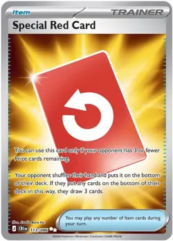 Special Red Card Holo Ultra Rare ME04: Chaos Rising 113/086 NM - Image 1