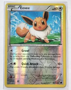 Pokemon TCG Eevee Reverse Holo Common Plasma Freeze 89/116 LP Pokemon - Image 1