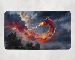 Elemental Chaos Dragon Themed Playmat | Unofficial MTG Playmat | Gift for Gamers - Image 1