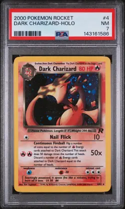 2000 POKEMON ROCKET #4 DARK CHARIZARD-HOLO PSA 7 - Image 1