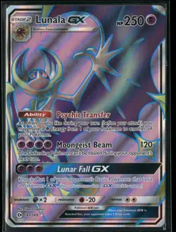 2017 Pokemon Sun & Moon Lunala 141/149 Full Art Rare Ultra English - Image 1