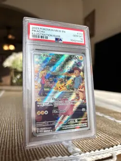 Pikachu 173/165 PSA 10 Illustration Rare Holo SV 151 English 2023 - Image 1