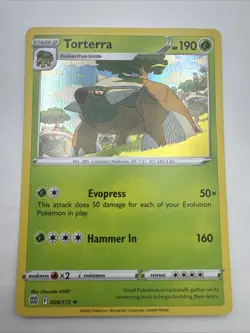 Torterra 008/172 Holo Holo Rare Brilliant Stars BRS Pokemon NM - Image 1