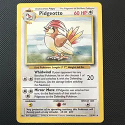 Base Set Pokemon TCG Pidgeotto 22/102 LP - Image 1
