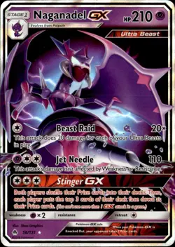 Naganadel GX 56/131 Holo GX Rare Pokemon Forbidden Light - Image 1