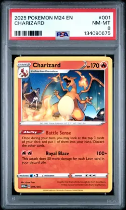 2025 POKEMON M24 EN-MCDONALD'S COLL #001 CHARIZARD PSA 8 - Image 1