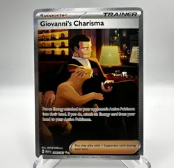 2023 Pokemon SV 151 Giovanni's Charisma Special Illustration Rare #204/165 NM - Image 1
