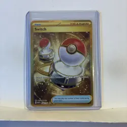 Switch 206/165 Gold Secret Rare Pokemon Scarlet & Violet 151 NM - Image 3