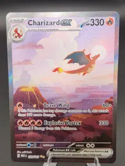 Pokemon Charizard ex 199/165 SV 151 Special Illustration Rare Holo English NM - Image 1