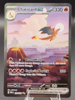 Pokemon Charizard ex 199/165 SV 151 Special Illustration Rare Holo English NM - Image 2