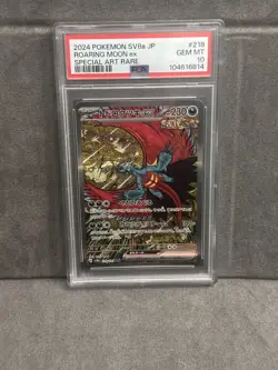 2024 ROARING MOON EX 218/187 SPECIAL ART RARE POKEMON JAPANESE PSA 10 - Image 1