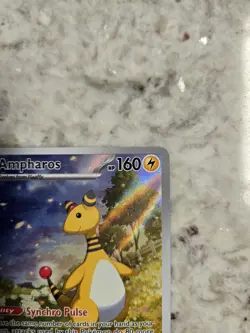 Ampharos 090/086 Me04: Chaos Rising Holo Illustration Rare Pokemon NM - Image 3