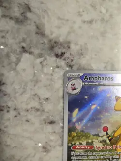 Ampharos 090/086 Me04: Chaos Rising Holo Illustration Rare Pokemon NM - Image 4