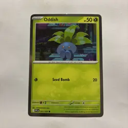 Oddish With SWIRL 001/094 Cosmos Holo Promo, Phantasmal Flames, Pokemon TCG NM - Image 1