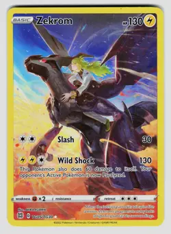 Pokemon Zekrom Ultra Rare SWSH09: Brilliant Stars Trainer Gallery TG05/TG30 NM - Image 1