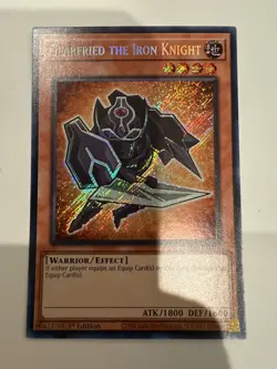 Yugioh Gearfried the Iron Knight (Chibi Art) BLMM-EN004 Secret Rare 1st Ed NM - Image 1