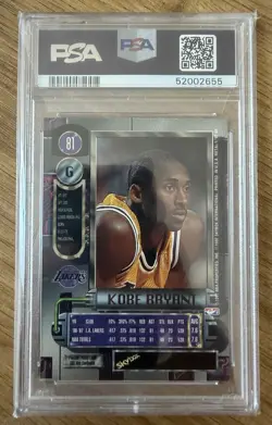 1997-98 Skybox Metal Universe Kobe Bryant #81 Lakers PSA 8 - Image 2