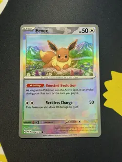 Pokemon Eevee Master Ball Pattern 074/131 Prismatic Evolutions Card NM - Image 1