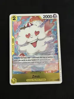 Zeus OP11-106 A Fist of Divine Speed Foil One Piece TCG - Image 1