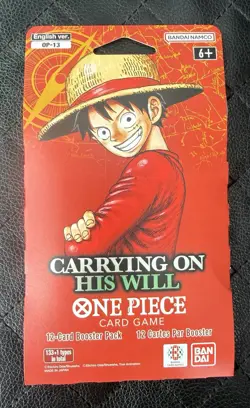 One Piece OP-13 CARRYING ON HIS WILL Sleeved Booster Pack - Factory Sealed! FS! - Image 1