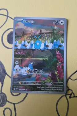 Swablu 213/182 Sv04: Paradox Rift Holo Card Near Mint Condition - Image 1