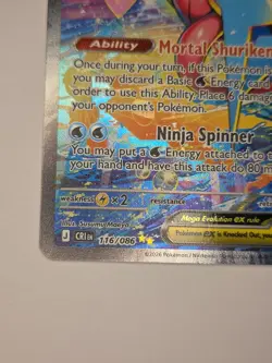 Pokemon Tcg Chaos Rising Mega Greninja Ex 116/086 Pack Fresh - Image 3