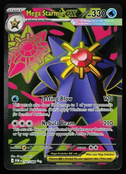 Mega Starmie ex 102/088 Holo Ultra Rare Perfect Order Pokemon Card - Image 1
