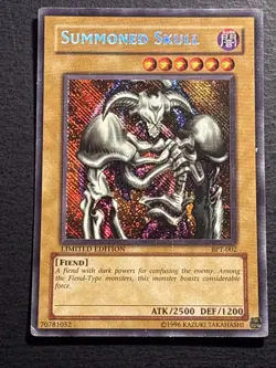 Summoned Skull BPT-002 Reverse Foil Misprint Error Secret Rare Yu-Gi-Oh Card MP - Image 1