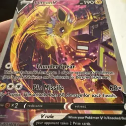 Pokemon Jolteon V Card - sword and shield promo - Image 2