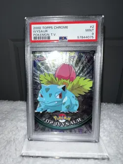 Pokemon Ivysaur #2 2000 Topps Chrome T.V. Graded Card -PSA 9 - Image 1