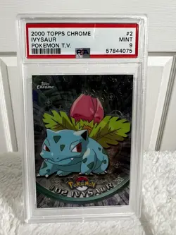 Pokemon Ivysaur #2 2000 Topps Chrome T.V. Graded Card -PSA 9 - Image 2