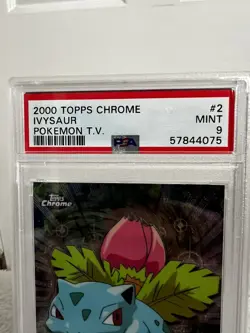 Pokemon Ivysaur #2 2000 Topps Chrome T.V. Graded Card -PSA 9 - Image 3