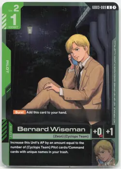 Bernard Wiseman (GD03 Release Event) U Foil Gundam Promotional Card GD03-089 NM - Image 1