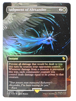 MTG Judgment of Alexander (Borderless Foil) Commander: Final Fantasy 0455 FF9 NM - Image 1