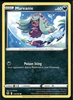 Pokemon Sword & Shield Silver Tempest 114/195 - Mareanie - Image 1