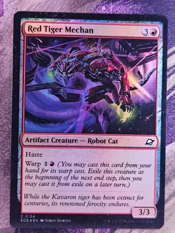 Red Tiger Mechan 154 Common Edge of Eternities Magic: The Gathering Foil LP - Image 1