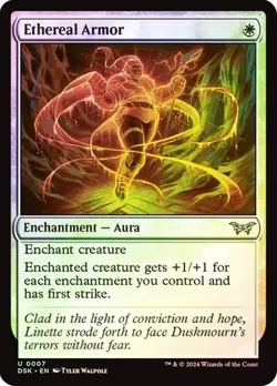 Ethereal Armor #0007 MTG Duskmourn: House of Horror DSK Foil Uncommon Near Mint - Image 1