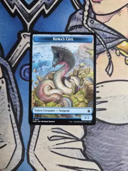 1x Koma's Coil / Scion of the Deep Token Dual-Sided - NM FDN MTG Magic - Image 1