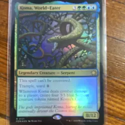 Magic: The Gathering Foundations Foil Koma, World-Eater + Koma’s Coil Token - Image 1