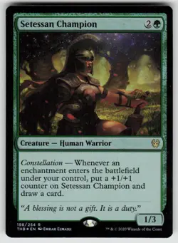 Setessan Champion 198 Rare Theros Beyond Death Magic: The Gathering Foil NM - Image 1