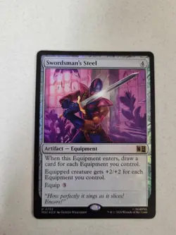 1x MTG Marvel Super Heroes Swordsman's Steel 0752 Foil NM x1 - Image 1