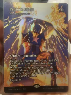 Patriotic Shield - Sword of Fire and Ice (Borderless) Marvel Universe... - Image 1