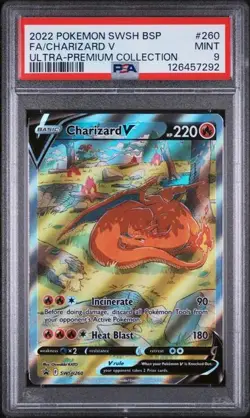 PSA 9 MINT Charizard V UPC Promo Holo Pokemon SWSH260 - Image 1
