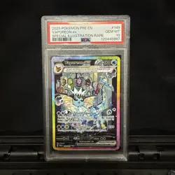 2025 POKEMON PRE EN-PRISMATIC EVOLUTIONS #149 VAPOREON EX PSA 10 - Image 1