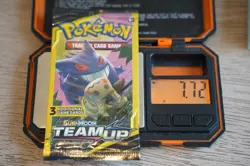 7.72g Pokemon TCG Team Up Mini Booster Pack 3 Card Gengar Mimikyu Art Sealed - Image 1