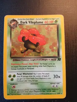 Dark Vileplume Team Rocket 13/82 Old Shiny Holo Rare Pokemon Card - Image 1