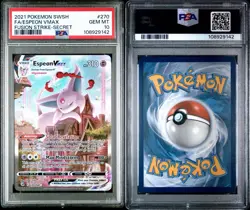 2021 Pokemon Sword & Shield Fusion Strike Espeon VMAX 270/264 PSA 10 Gem - Image 3