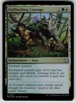 Unflinching Courage Foil U Foundations 722 NM - Image 1