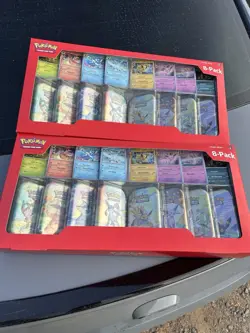 Pokemon TCG Prismatic Evolutions Costco 8 Mini-Tin Bundle w/ Promo Cards SEALED - Image 1